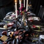 Vintage-Gothic Tablescape Halloween party Decor ideas