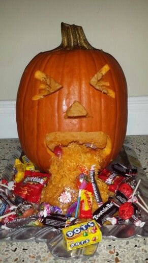 Puking pumpkin game