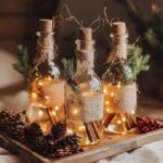 Wine Bottles with Fairy Lights