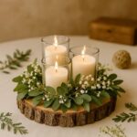 Wood slice inspired wedding decor