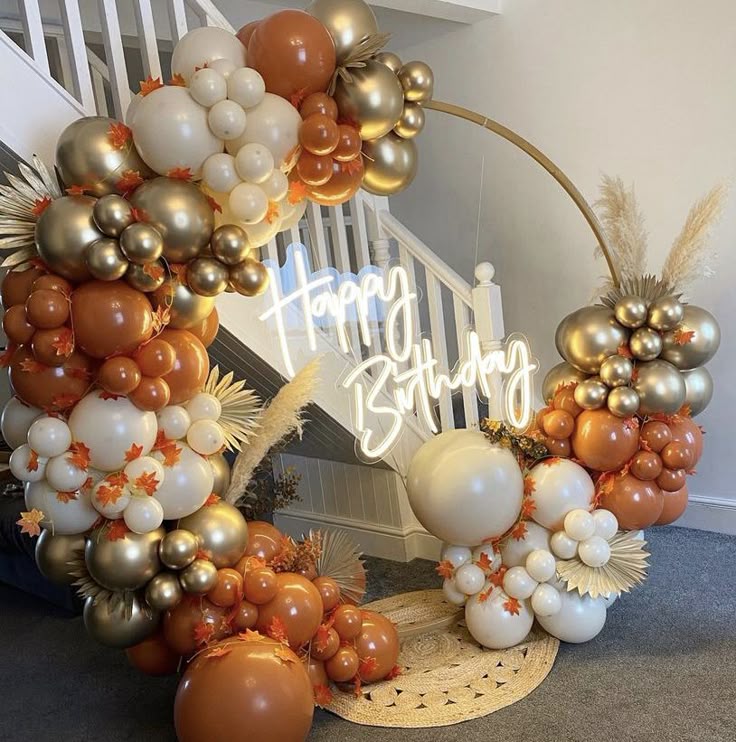Fall party balloon arrangements