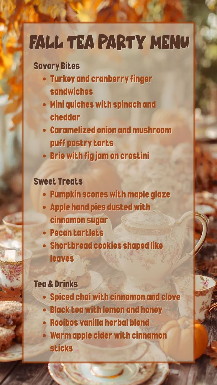 FALL TEA PARTY: COZY, ELEGANT, AND TOTALLY UNFORGETTABLE - Vibrance and ...
