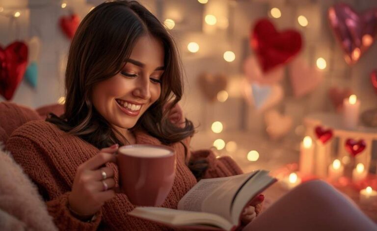 A woman Enjoying Self Care on Valentine's Day