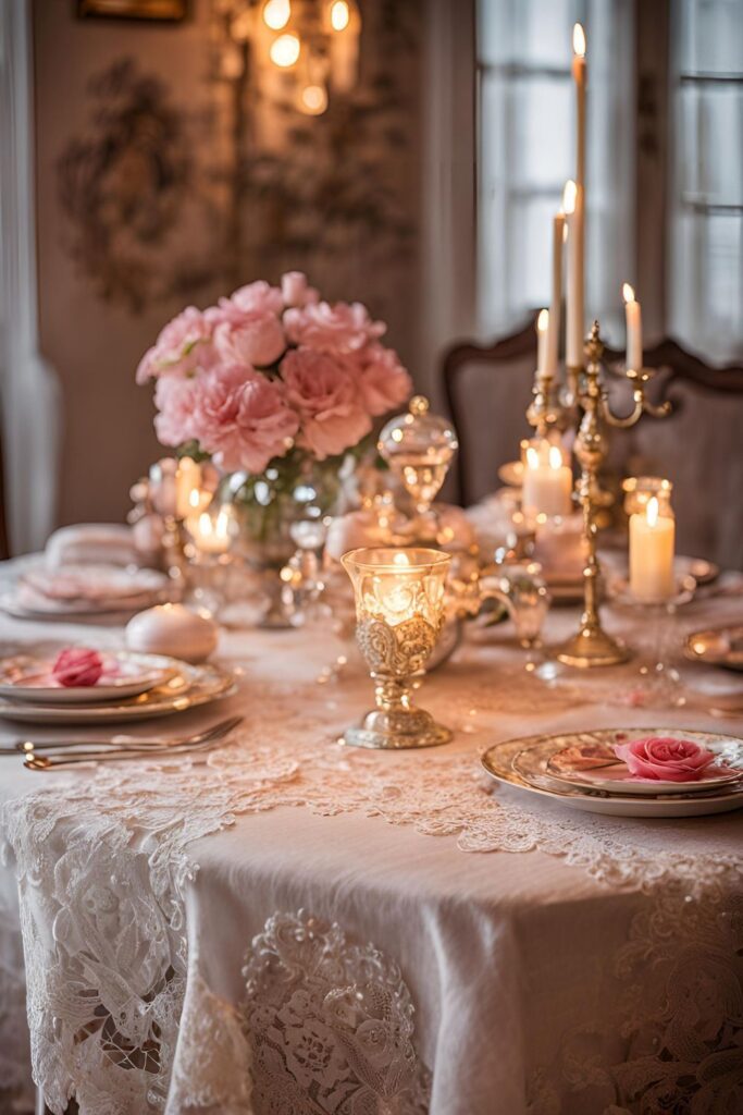 Vintage-inspired-Valentine-centerpieces.