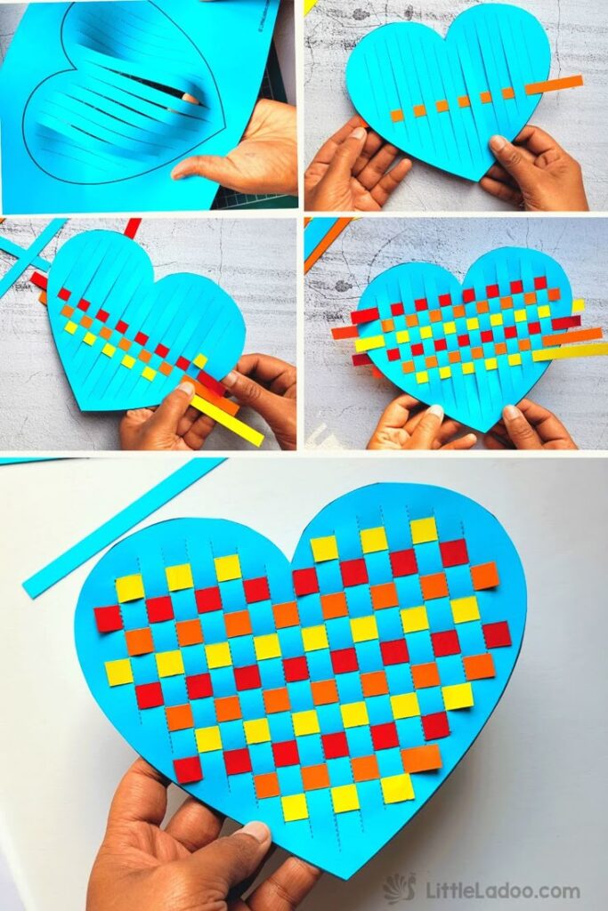 Cardboard-Heart-Weaving