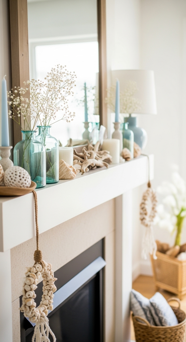 Coastal-Spring-Mantel-Decor
