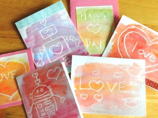 Crayon-Resist-Valentine-Cards