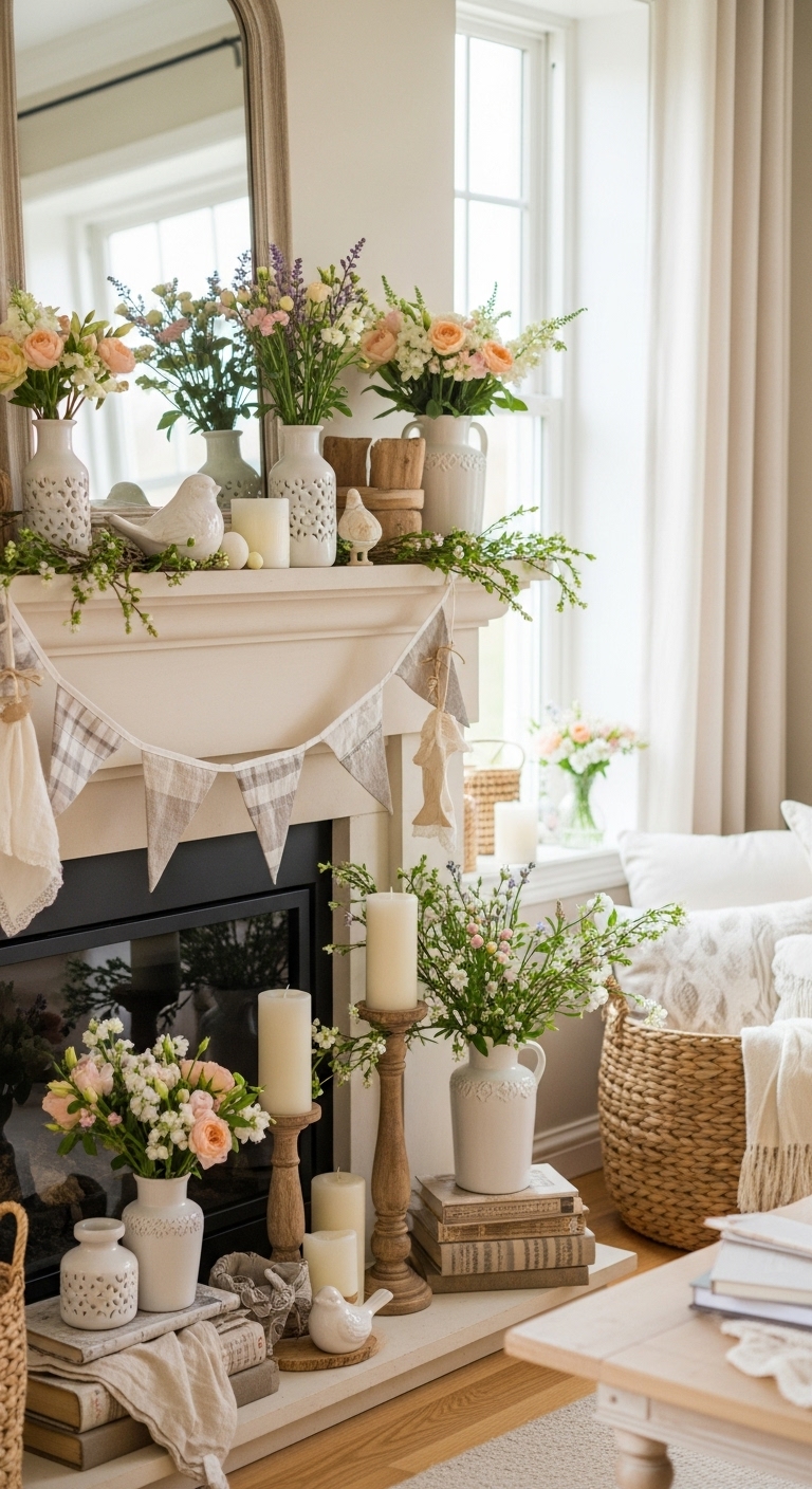 French-Country-Spring-Mantel