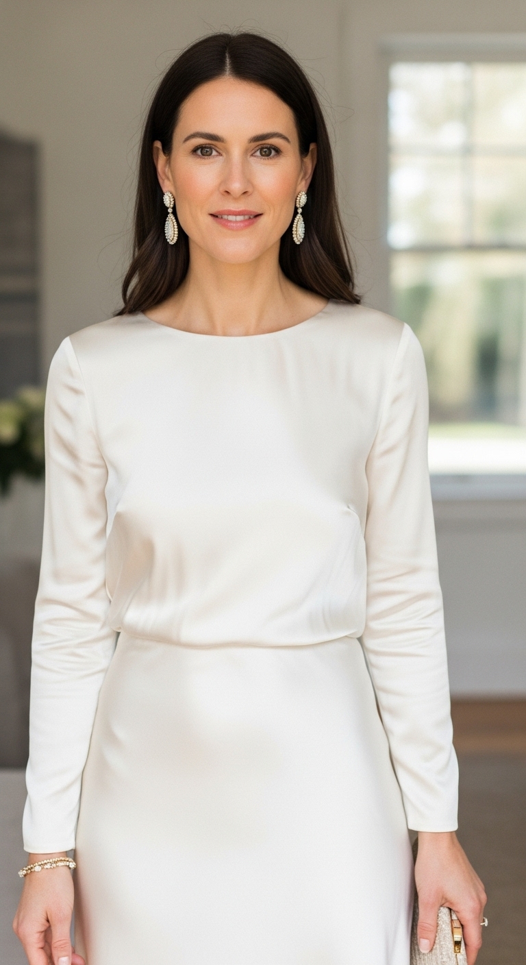 Long-Sleeve-Satin-Midi-Drop-Earrings