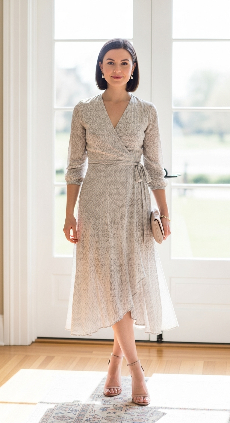 Midi-Wrap-Dress-Ankle-Strap-Heels.