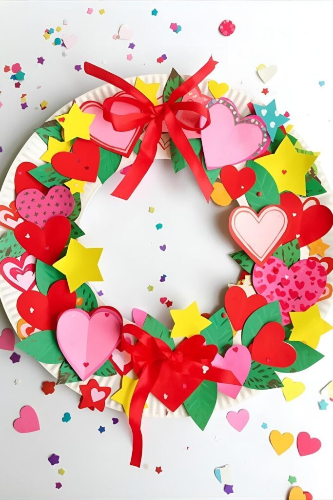 Paper-Plate-Heart-Wreath