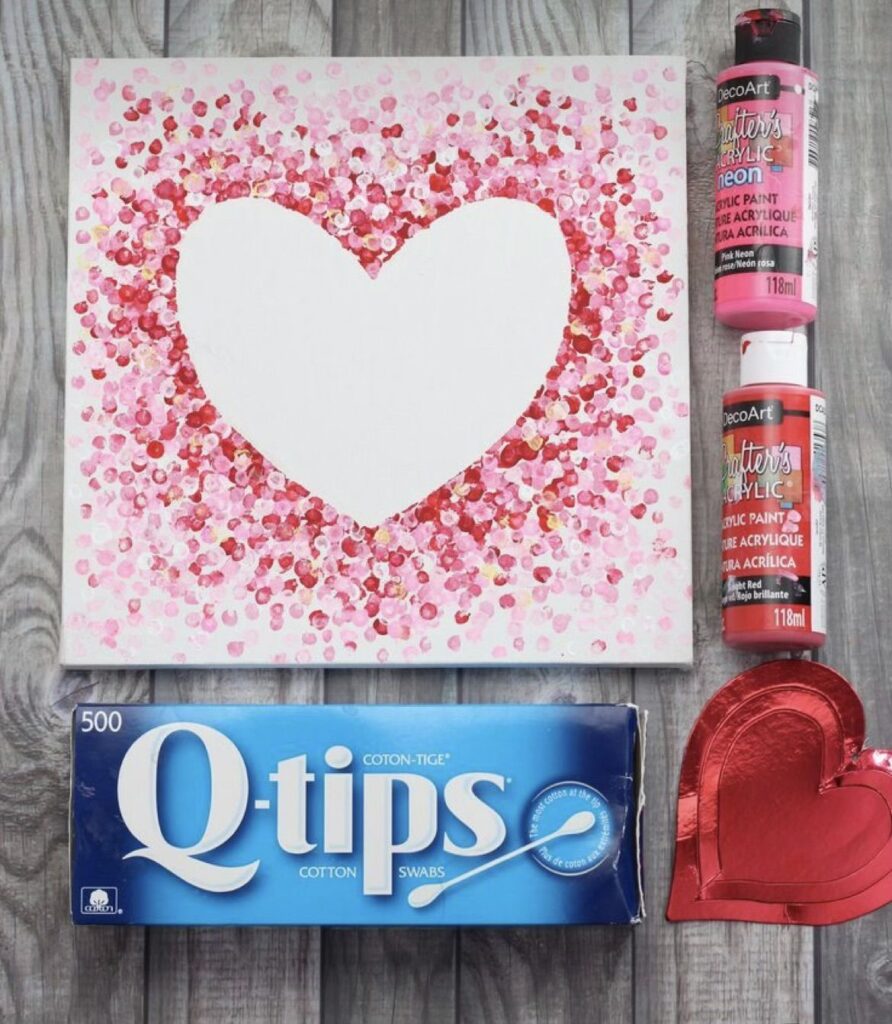 Q-Tip-Heart-Painting