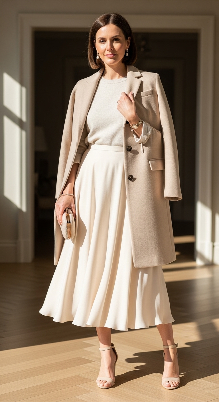 Tailored-Coat-Midi-Skirt-Ankle-Strap-Heels