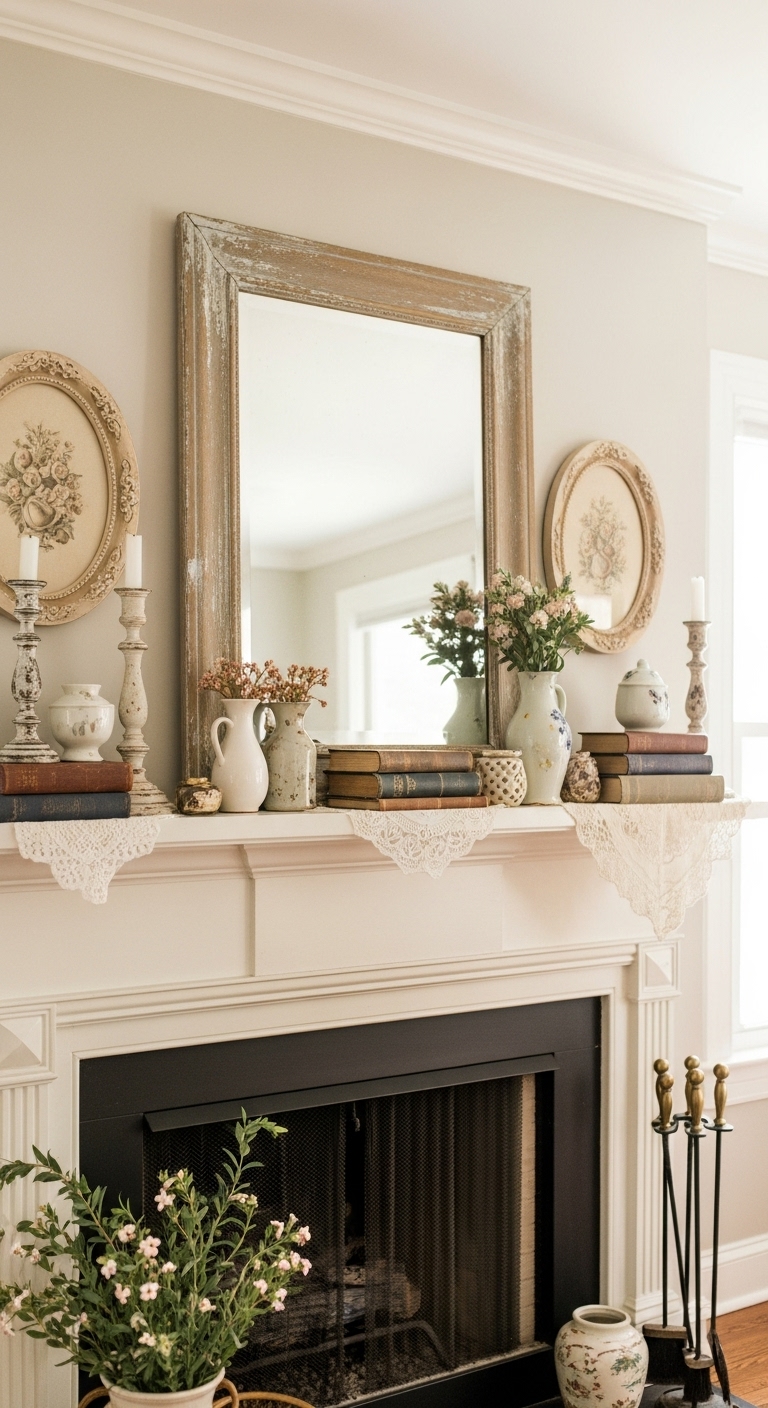 Vintage-Charm-Mantel-Styling