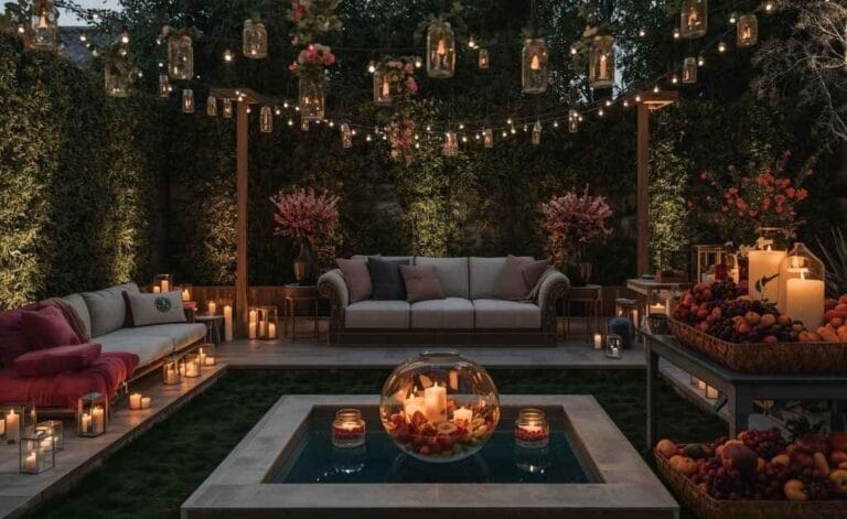 Backyard Engagement Party Decor Ideas