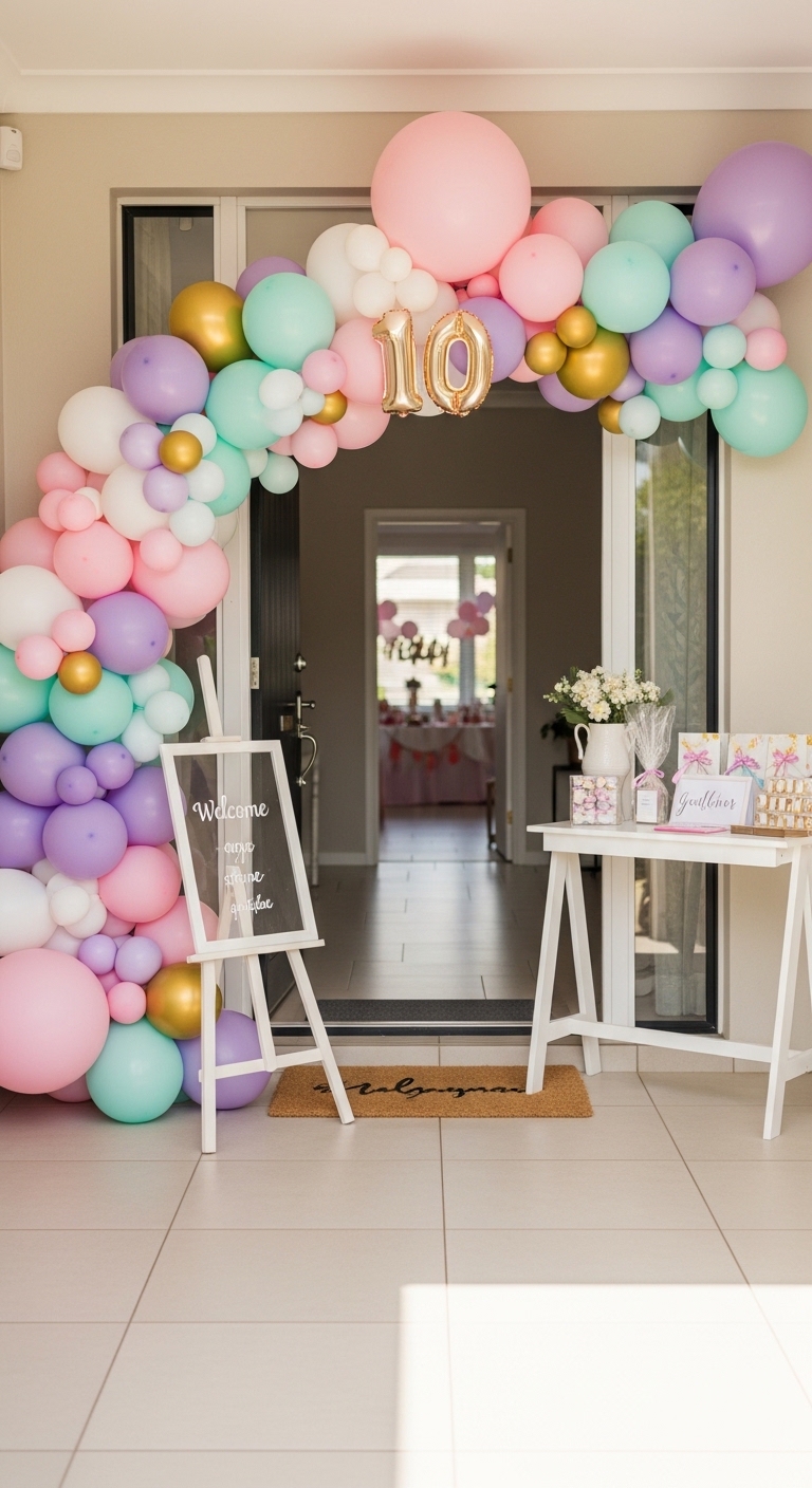 Balloon-Arch-for-10th-Birthday-Party