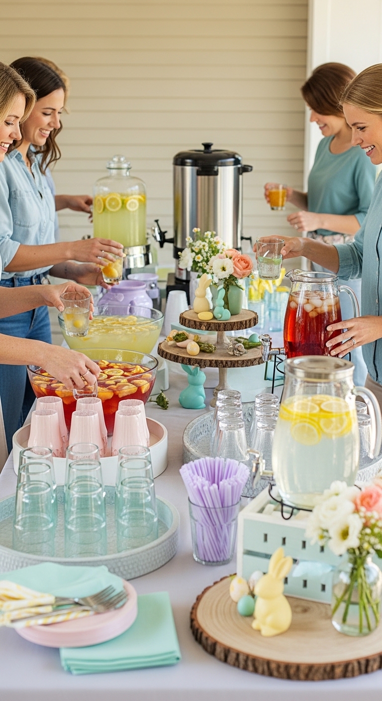 Easter-potluck-drink-station.