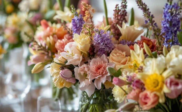 Fresh Floral Centerpieces for Spring Garden Ceremonies
