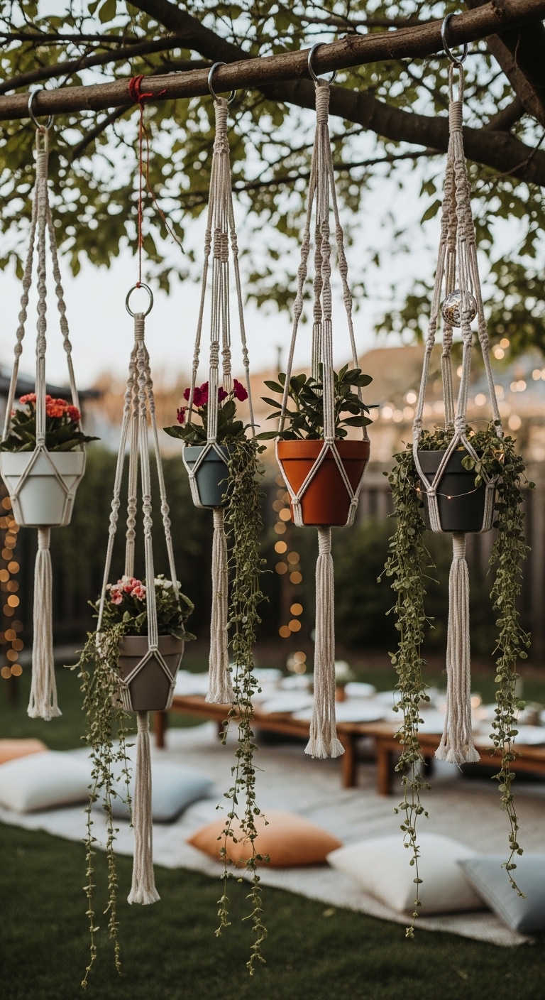 Hanging-Macrame-Planters