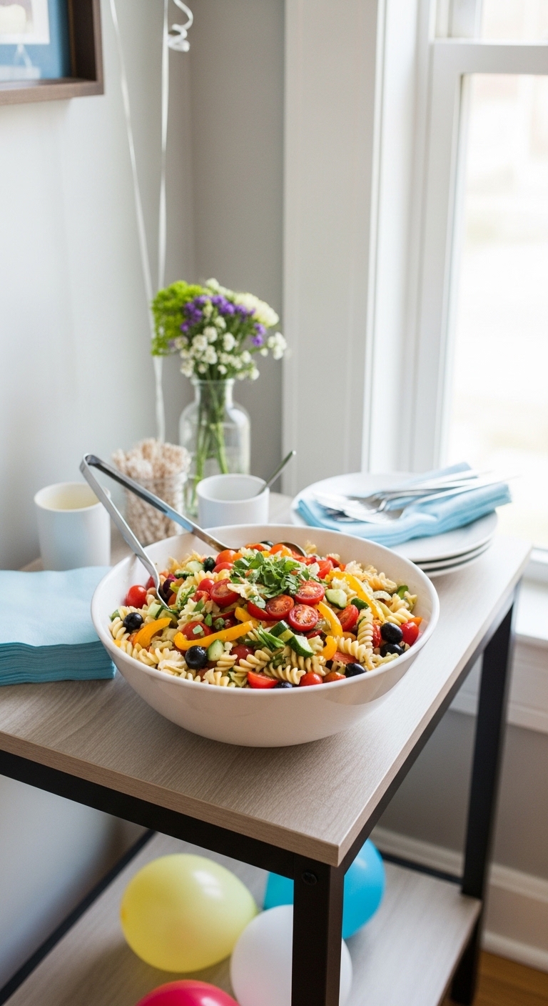 Pasta-Salad-graduation-party-food-ideas