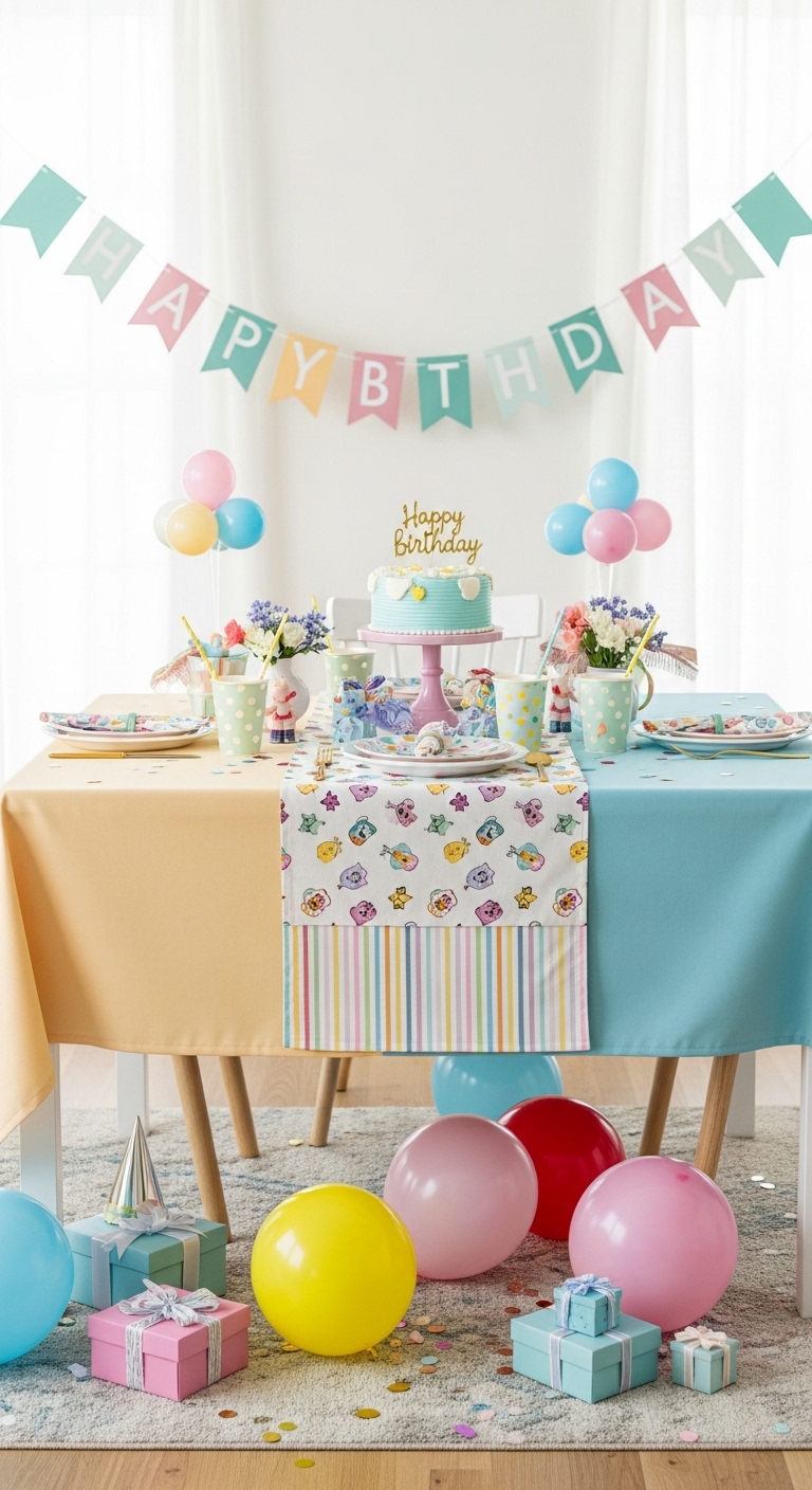Themed-Tablecloth-and-Runner-Styling