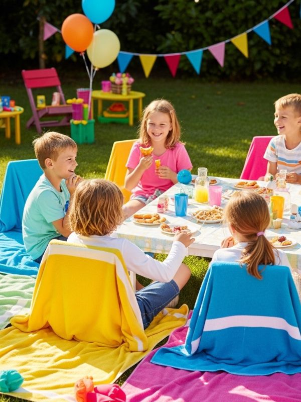 Beach-Towels-as-Seating-Decor