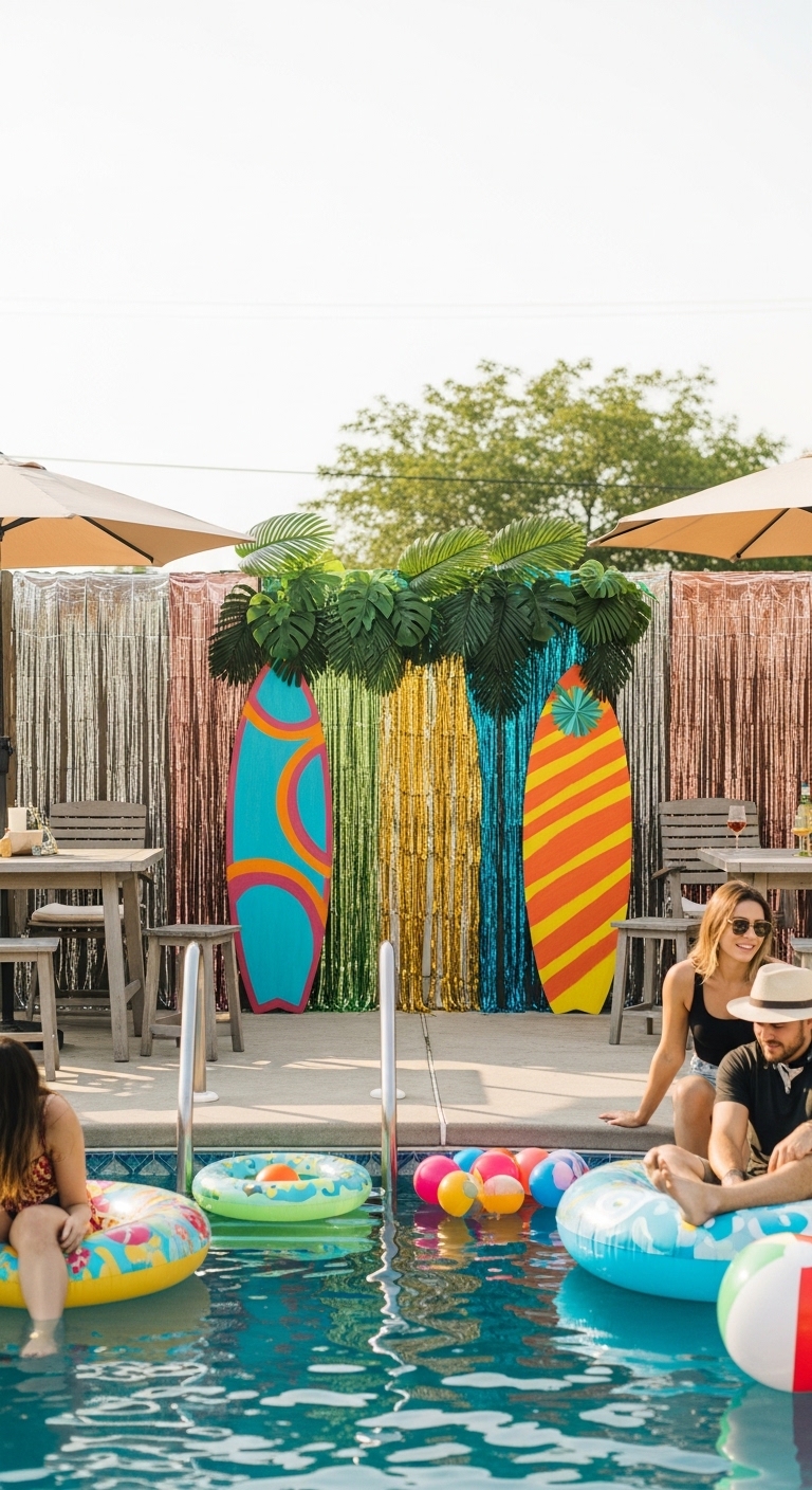 Cheap-Backdrop-Decorations-for-Pool-Party-Photos.