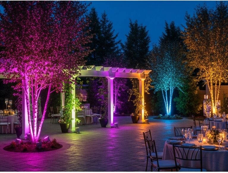 Colored-LED-Uplighting