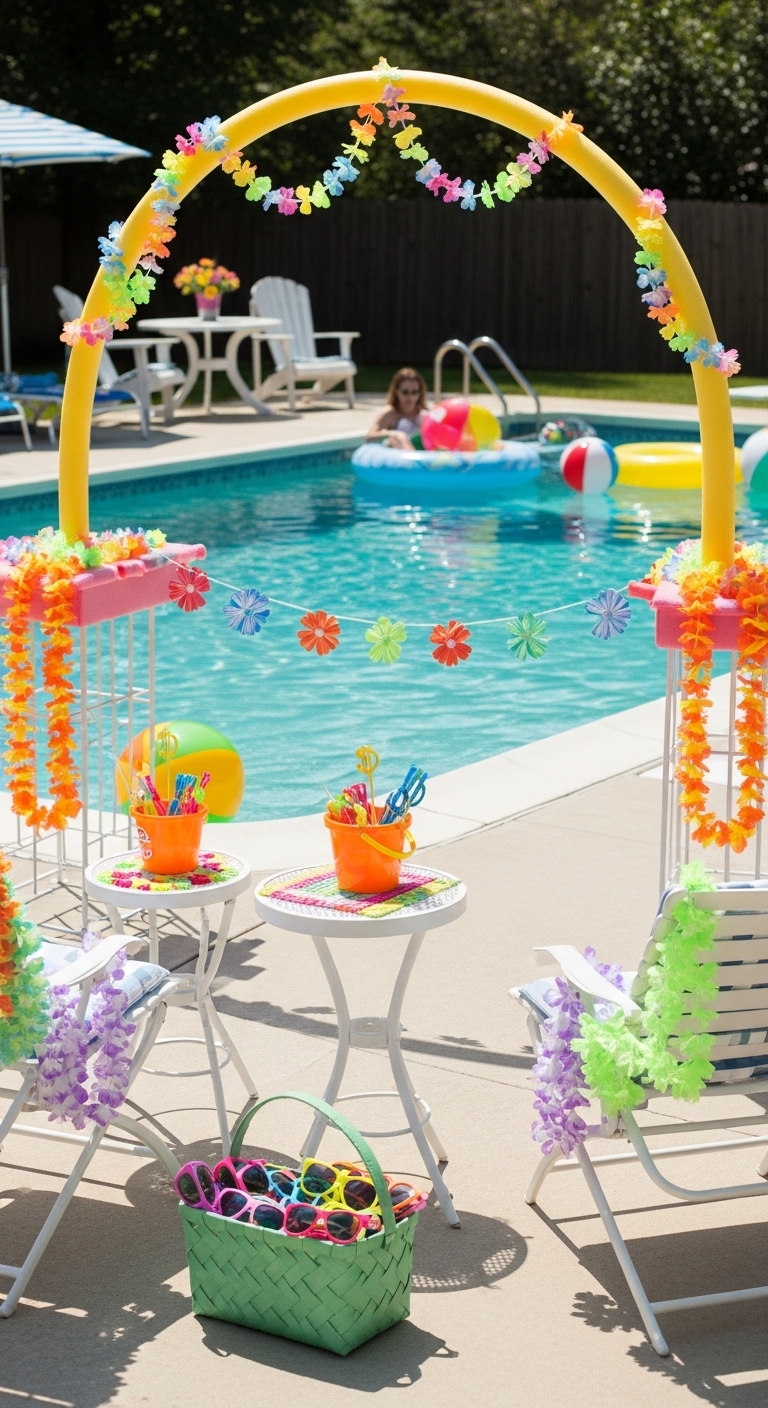 Dollar-Store-Pool-Party-Decoration-Idea