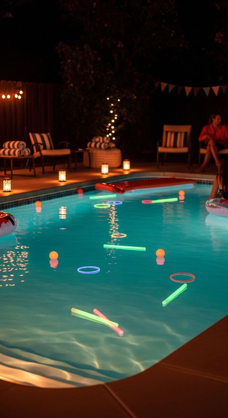 Float-Glow-Sticks-in-the-Pool-at-Night