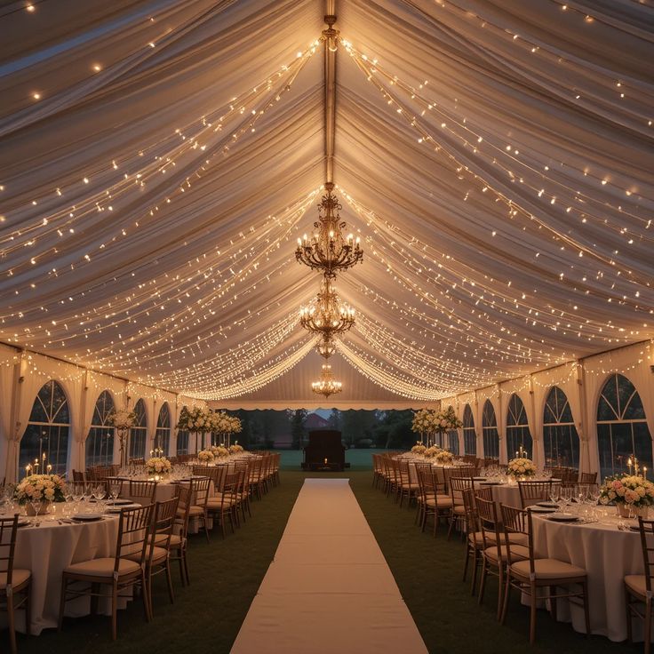 Overhead-Light-Canopy-backyard-wedding-lighting-ideas
