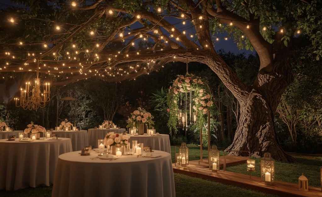 Backyard Night Wedding Ideas