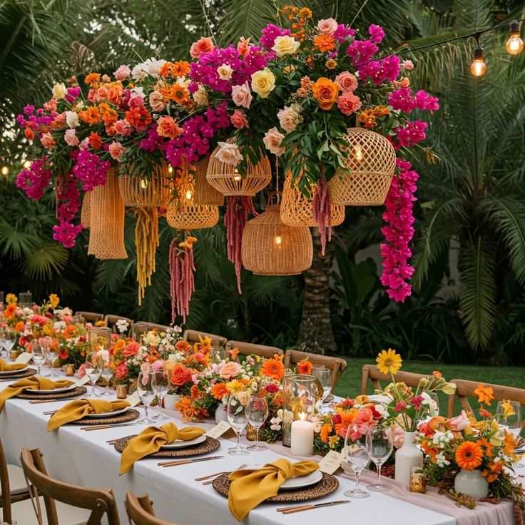 Hanging-Floral-Installation-Backyard-wedding