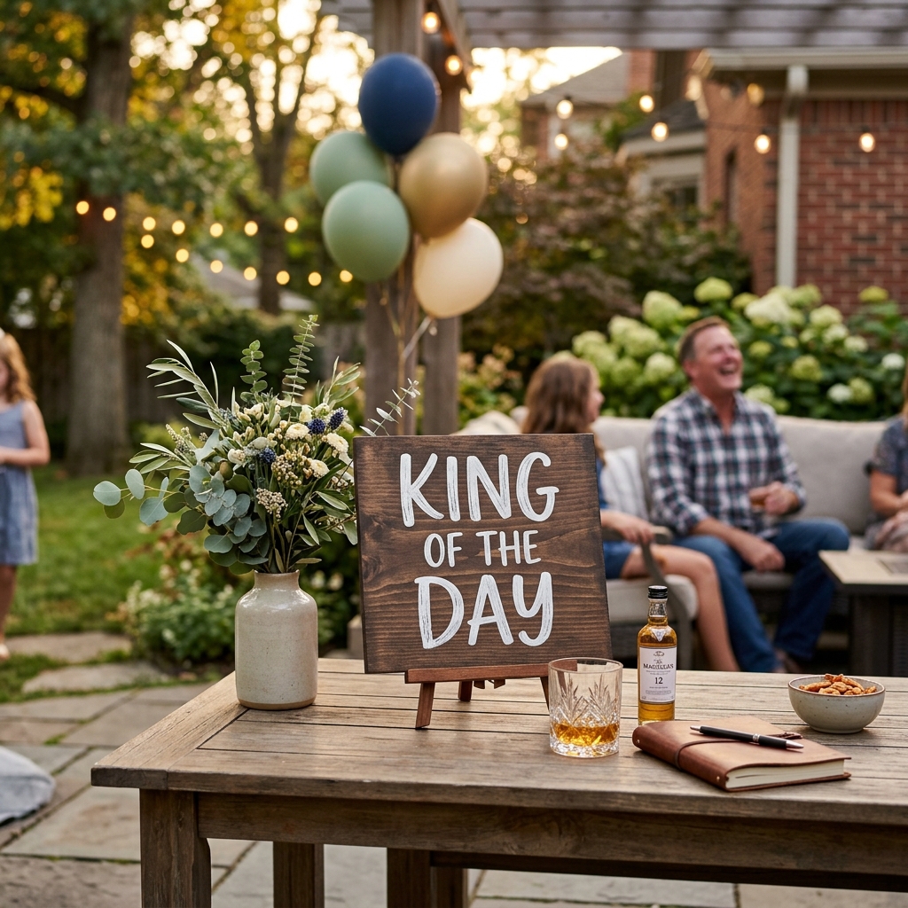 King-of-the-Day-or-Dad-Zone-Signage-fathers-day-party-themes.