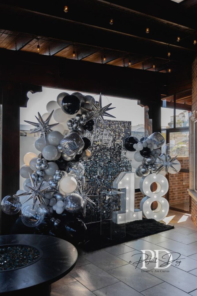All-Black-and-Silver-Birthday-Party