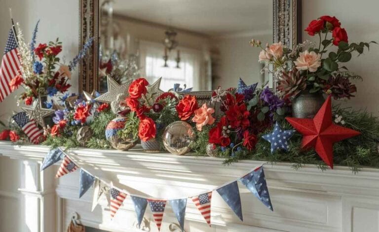 Fourth of July Mantel Decorating Ideas