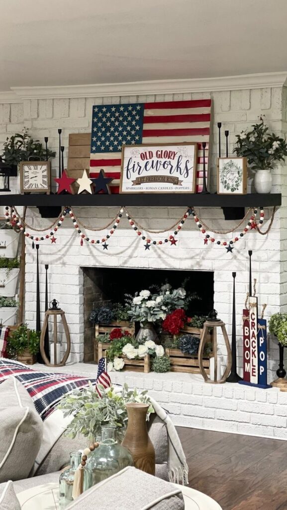 Modern-and-Creative-Fourth-of-July-Mantel-Ideas