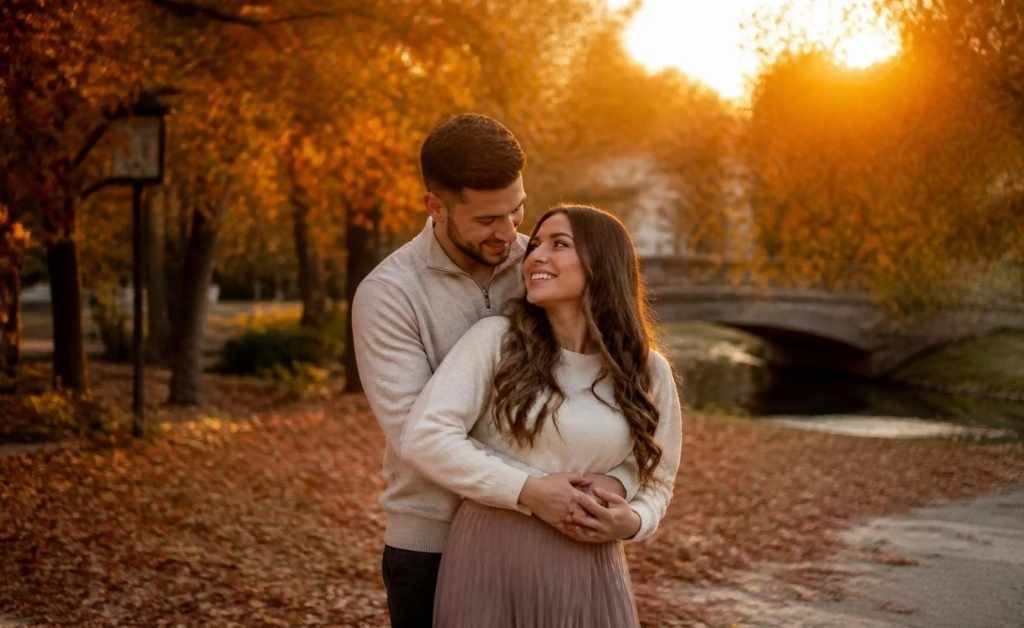 Fall Picture Ideas and Poses For Couple