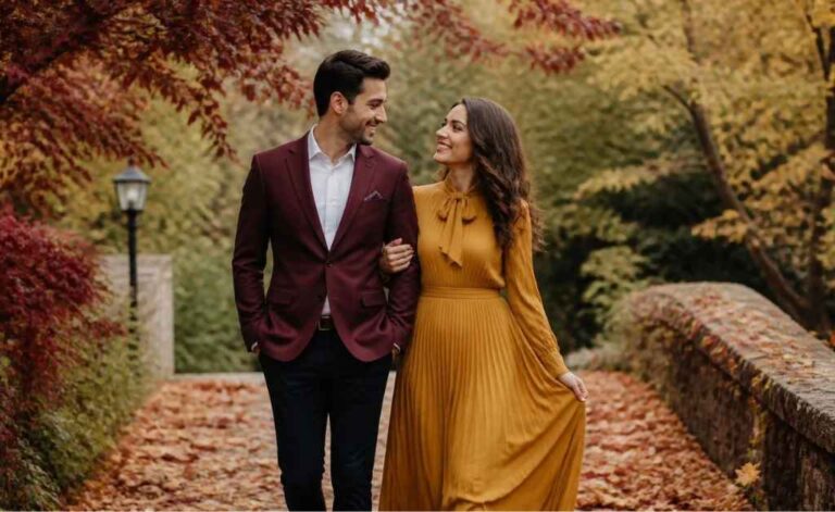 Fall Engagement Photoshoot Outfit Ideas
